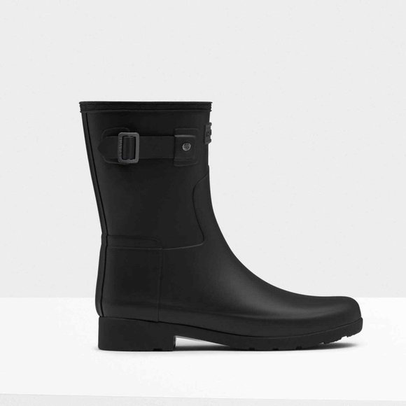 New Hunter Refined Short Rain Boot Black Round Toe Waterproof Breatheable - Picture 10 of 10